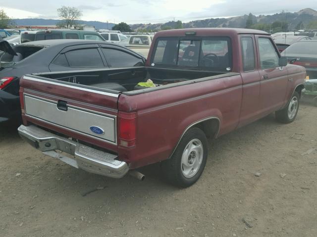 1FTCR14A3NPB05271 - 1992 FORD RANGER SUP RED photo 4