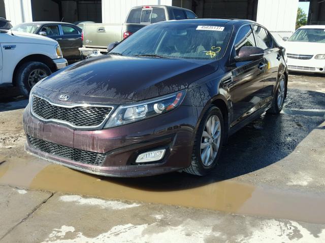 5XXGN4A77EG350721 - 2014 KIA OPTIMA EX BURGUNDY photo 2