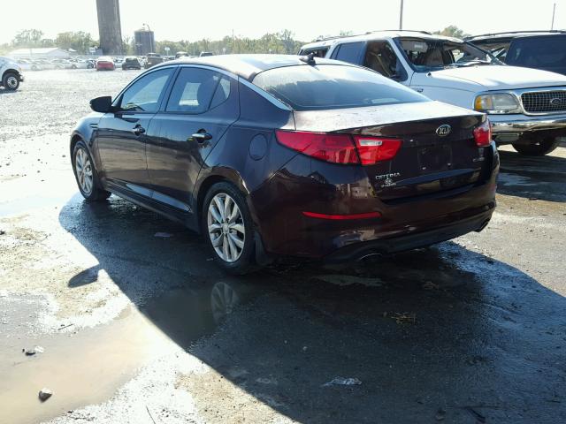 5XXGN4A77EG350721 - 2014 KIA OPTIMA EX BURGUNDY photo 3