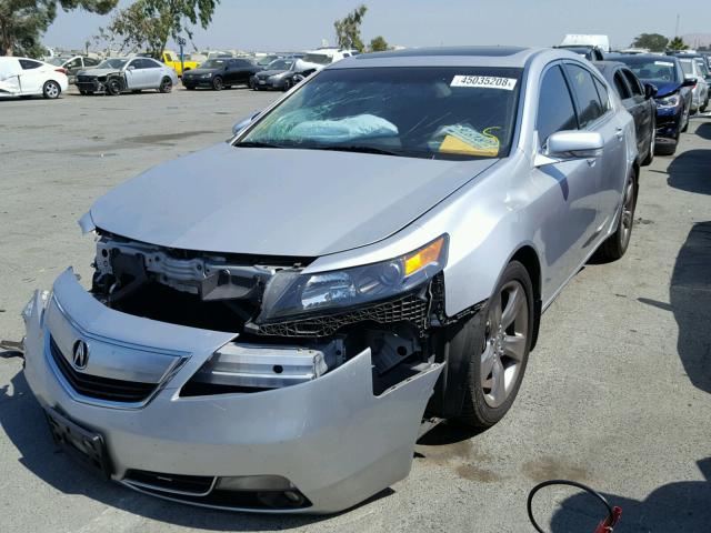 19UUA8F73CA018350 - 2012 ACURA TL SILVER photo 2