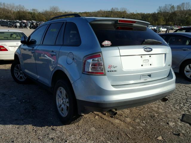 2FMDK38C38BA43605 - 2008 FORD EDGE SEL BLUE photo 3