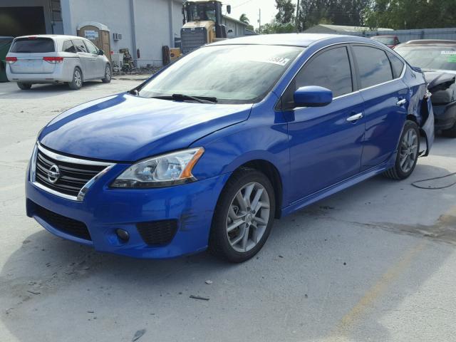 3N1AB7AP7DL562010 - 2013 NISSAN SENTRA S BLUE photo 2