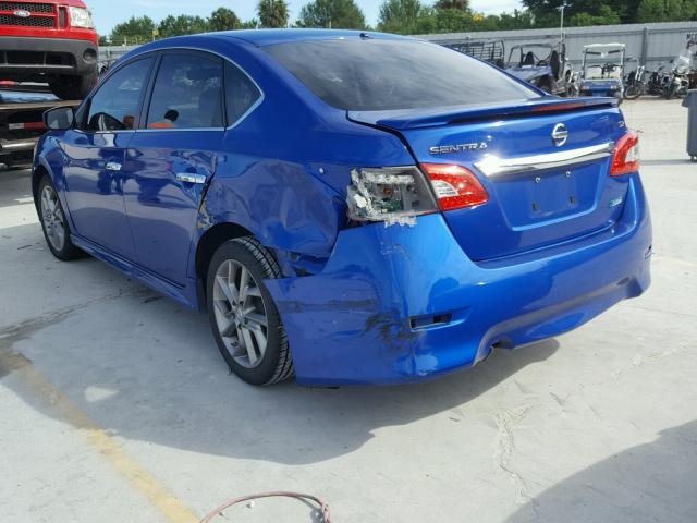 3N1AB7AP7DL562010 - 2013 NISSAN SENTRA S BLUE photo 3