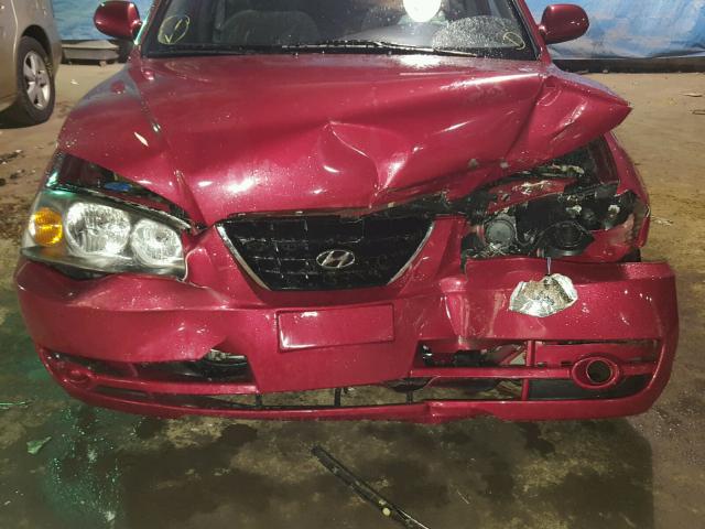 KMHDN46D76U333197 - 2006 HYUNDAI ELANTRA GL RED photo 9