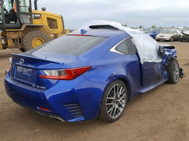 JTHSE5BC2F5005273 - 2015 LEXUS RC 350 BLUE photo 4