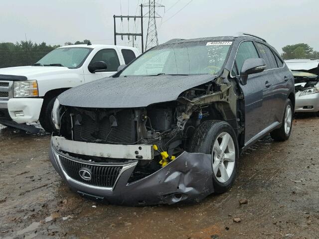 2T2BK1BA4CC123630 - 2012 LEXUS RX 350 CHARCOAL photo 2