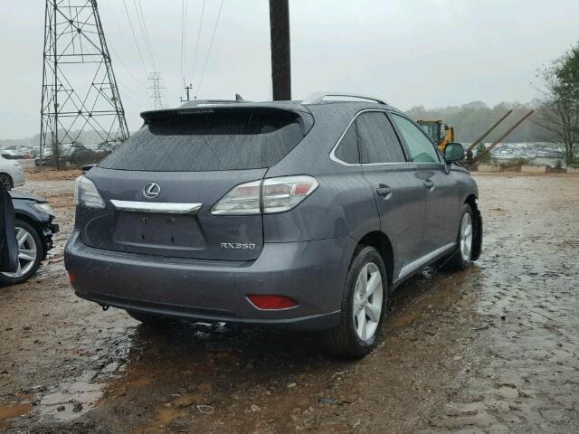 2T2BK1BA4CC123630 - 2012 LEXUS RX 350 CHARCOAL photo 4