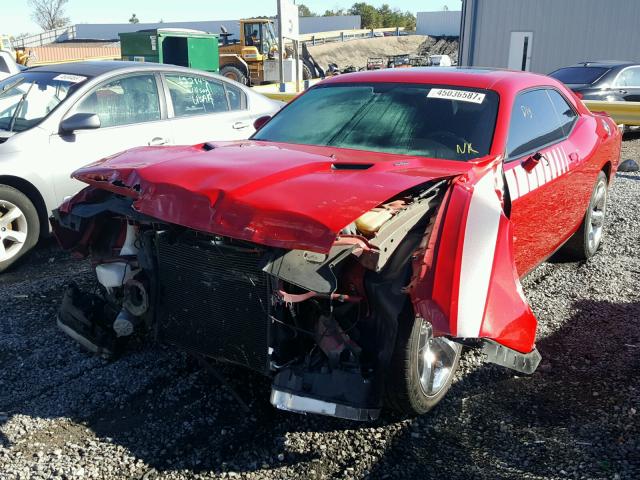 2C3CDYBT7DH535243 - 2013 DODGE CHALLENGER RED photo 2