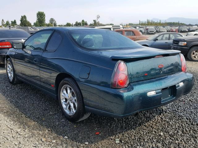 2G1WX12K0Y9225815 - 2000 CHEVROLET MONTE CARL მწვანე ფოტო 3