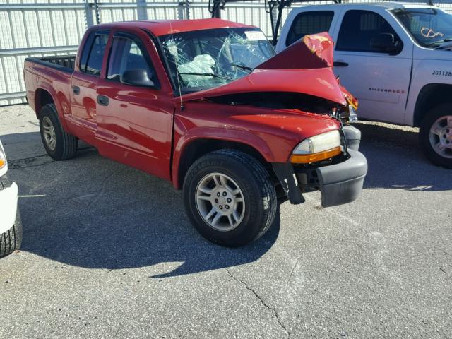 1D7HL38K24S739386 - 2004 DODGE DAKOTA QUA RED photo 1