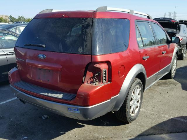 1FMZK011X6GA09714 - 2006 FORD FREESTYLE RED photo 4
