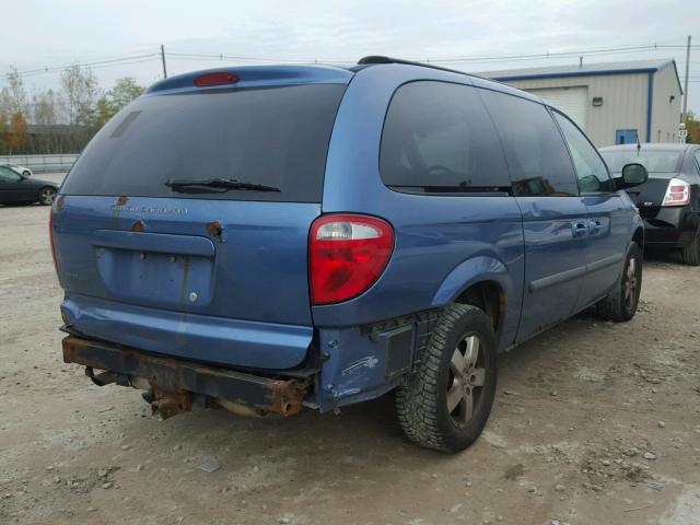 1D4GP24R57B147009 - 2007 DODGE GRAND CARA BLUE photo 4