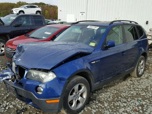 WBXPC93497WF07937 - 2007 BMW X3 3.0SI BLUE photo 2