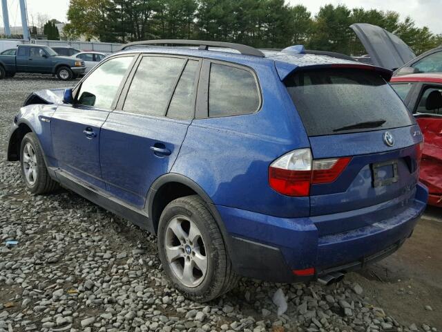 WBXPC93497WF07937 - 2007 BMW X3 3.0SI BLUE photo 3