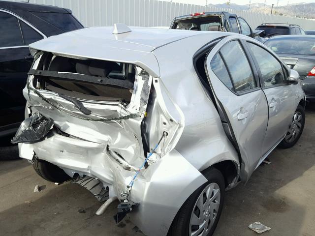 JTDKDTB35F1113533 - 2015 TOYOTA PRIUS C SILVER photo 4