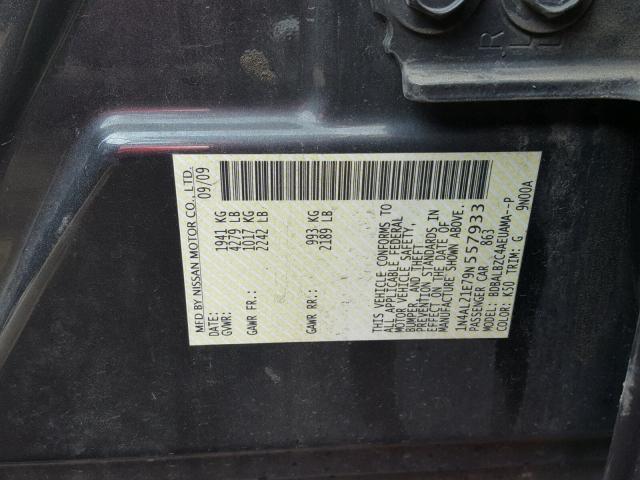 1N4AL21E79N557933 - 2009 NISSAN ALTIMA 2.5 GRAY photo 10