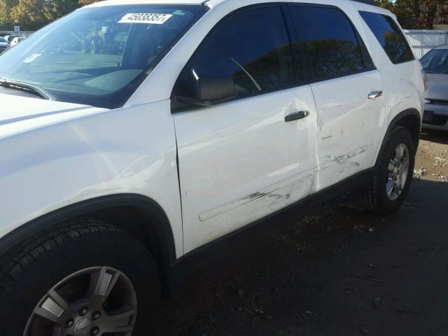 1GKKVNED2CJ338912 - 2012 GMC ACADIA WHITE photo 9