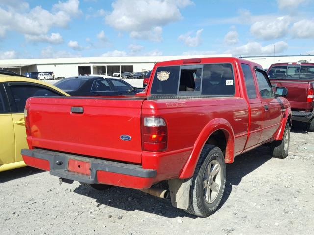 1FTYR44U95PA28598 - 2005 FORD RANGER SUP RED photo 4