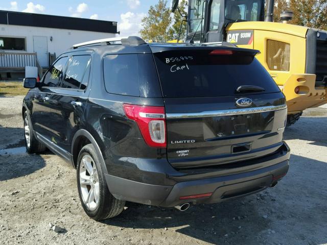 1FM5K7F87DGB58995 - 2013 FORD EXPLORER L BLACK photo 3