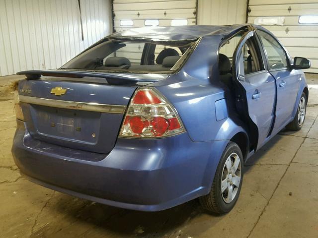 KL1TG55618B256786 - 2008 CHEVROLET AVEO LT BLUE photo 4