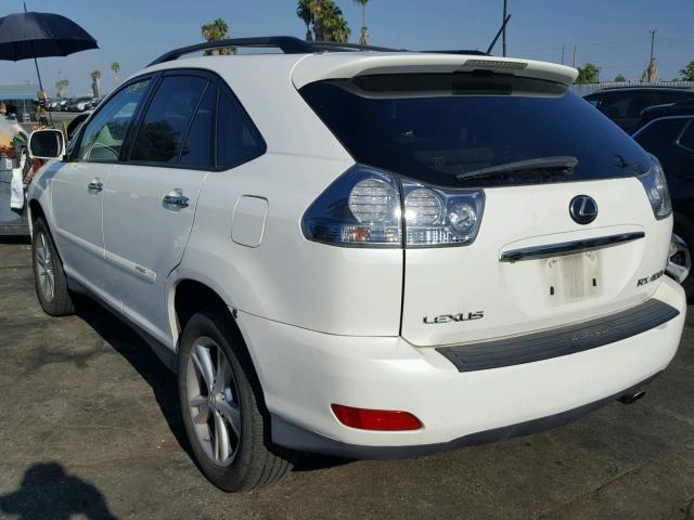 JTJGW31U882850021 - 2008 LEXUS RX 400H WHITE photo 3