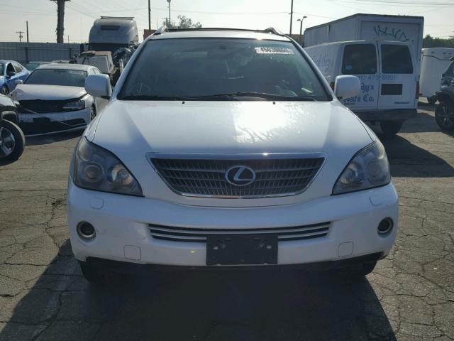 JTJGW31U882850021 - 2008 LEXUS RX 400H WHITE photo 9