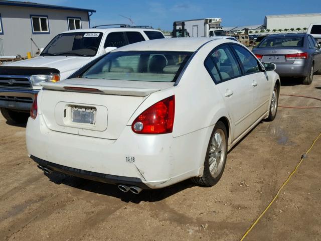 1N4BA41EX8C823221 - 2008 NISSAN MAXIMA SE WHITE photo 4