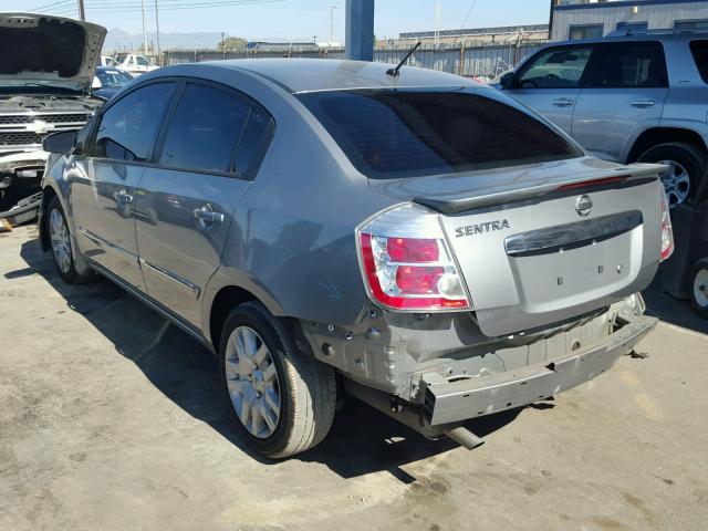 3N1AB6AP5CL776776 - 2012 NISSAN SENTRA 2.0 GRAY photo 3