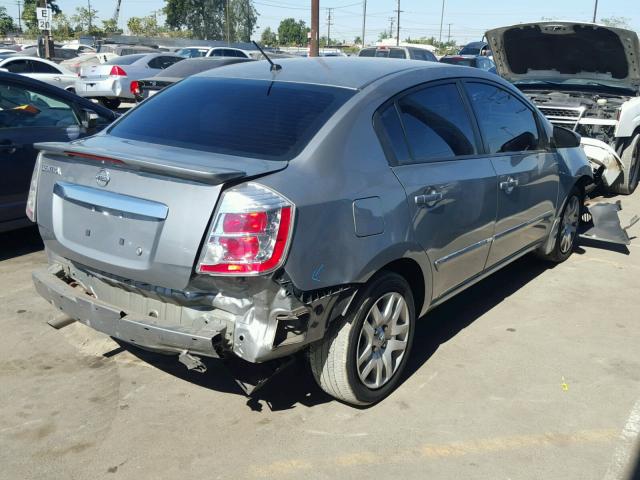 3N1AB6AP5CL776776 - 2012 NISSAN SENTRA 2.0 GRAY photo 4