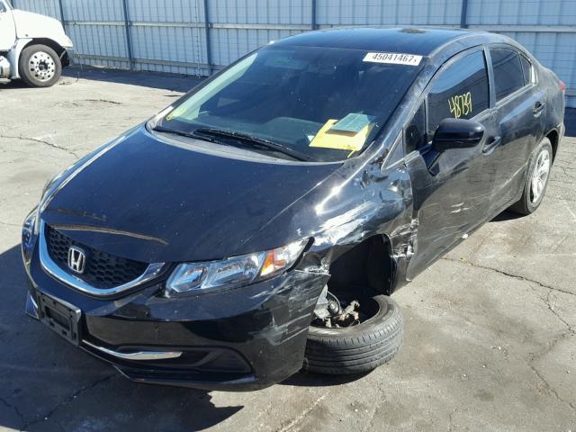 19XFB2F56EE207915 - 2014 HONDA CIVIC LX BLACK photo 2