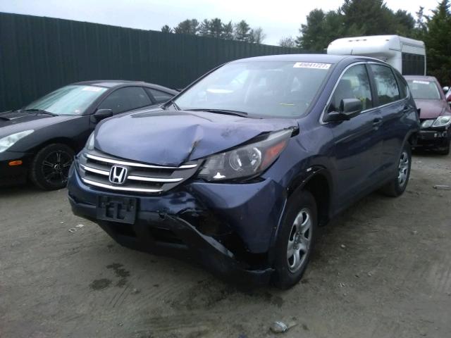 2HKRM4H34EH686622 - 2014 HONDA CR-V LX BLUE photo 2