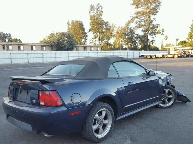 1FAFP45X52F193013 - 2002 FORD MUSTANG GT BLUE photo 4