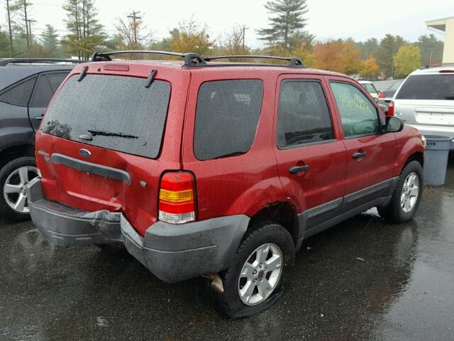 1FMYU93187KB58676 - 2007 FORD ESCAPE XLT MAROON photo 4