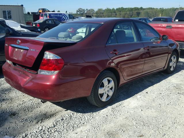 4T1BE32K76U123494 - 2006 TOYOTA CAMRY LE BURGUNDY photo 4