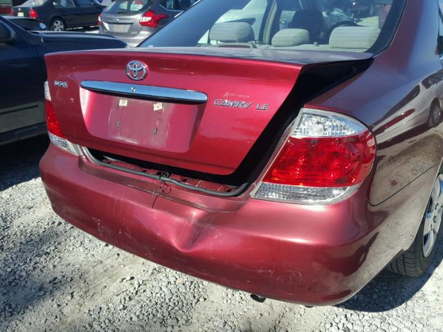 4T1BE32K76U123494 - 2006 TOYOTA CAMRY LE BURGUNDY photo 9