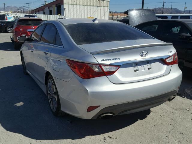 5NPEC4AB4EH842449 - 2014 HYUNDAI SONATA SE SILVER photo 3