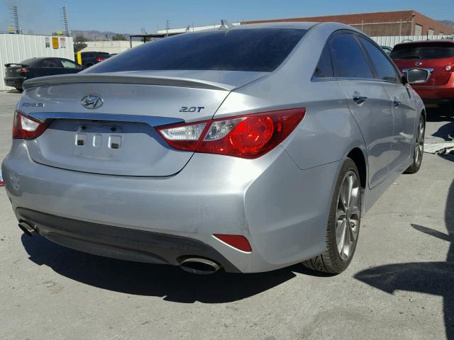 5NPEC4AB4EH842449 - 2014 HYUNDAI SONATA SE SILVER photo 4