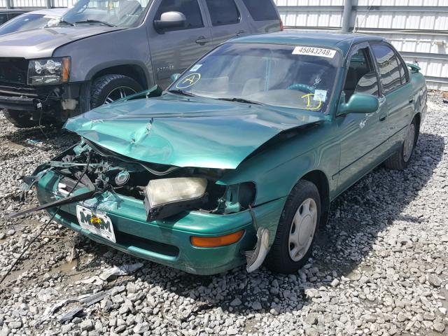 1NXBB02E6VZ523160 - 1997 TOYOTA COROLLA DX GREEN photo 2