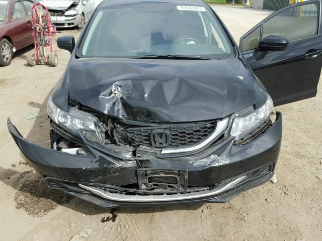 19XFB2F5XFE285194 - 2015 HONDA CIVIC LX BLACK photo 7