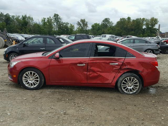 1G1PJ5S90B7267789 - 2011 CHEVROLET CRUZE ECO RED photo 9