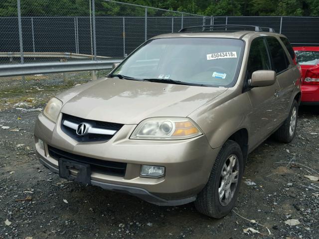 2HNYD18995H523918 - 2005 ACURA MDX TOURIN GOLD photo 2