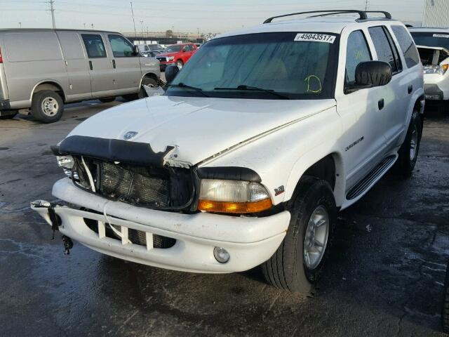 1B4HS28Y6WF199917 - 1998 DODGE DURANGO WHITE photo 2