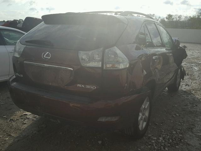 JTJHK31U892858654 - 2009 LEXUS RX 350 MAROON photo 4