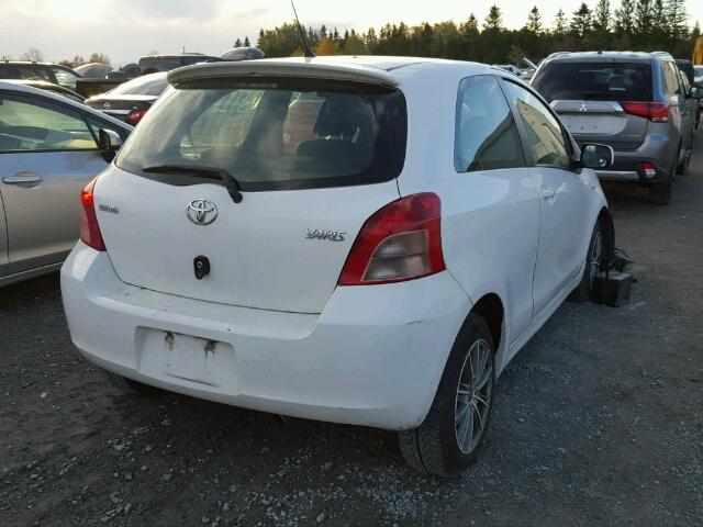 JTDJT923X75083067 - 2007 TOYOTA YARIS WHITE photo 4