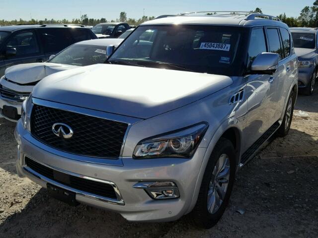 JN8AZ2NF6H9640423 - 2017 INFINITI QX80 SILVER photo 2