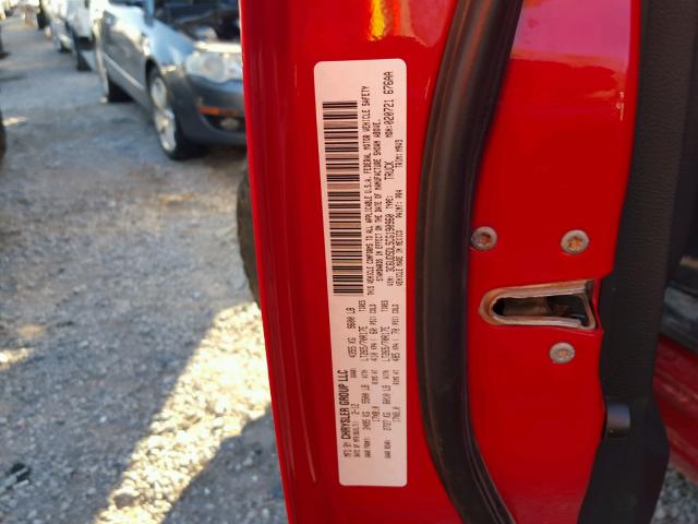 3C6UD5DL5CG190960 - 2012 DODGE RAM 2500 S RED photo 10