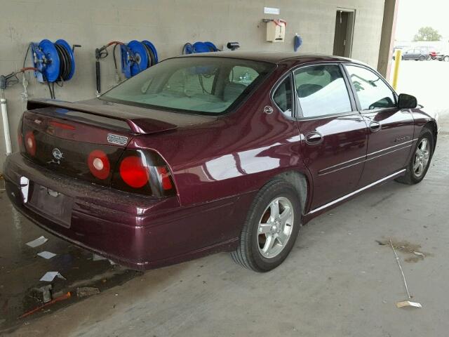 2G1WH52K149384759 - 2004 CHEVROLET IMPALA LS MAROON photo 4