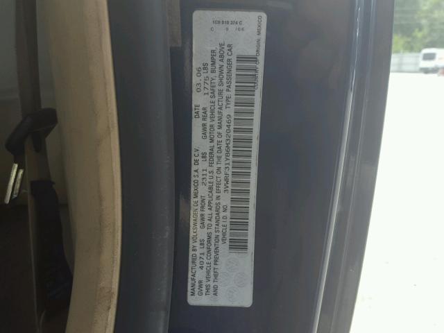 3VWRF31Y86M320469 - 2006 VOLKSWAGEN NEW BEETLE Mavi foto 10