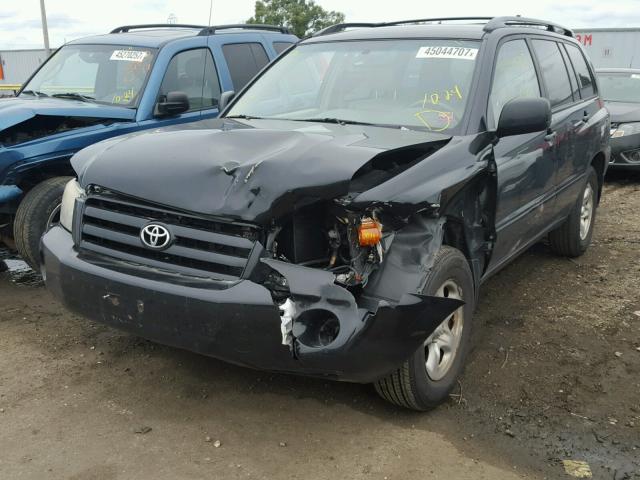 JTEGD21A360147178 - 2006 TOYOTA HIGHLANDER BLACK photo 2