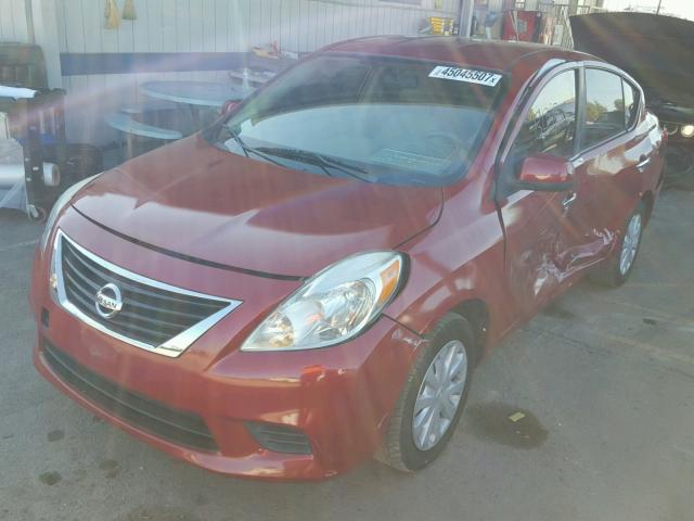 3N1CN7AP1CL816888 - 2012 NISSAN VERSA S RED photo 2